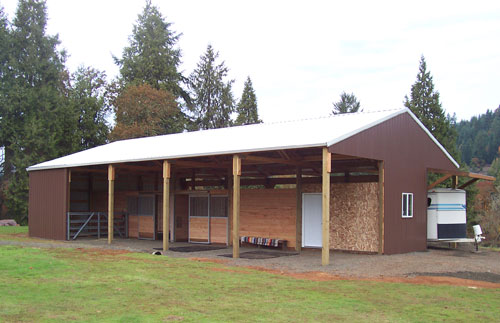 Aisleway view of new barn